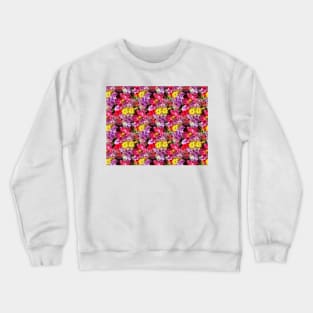 colorful game of flowers, flowers of many colors Crewneck Sweatshirt